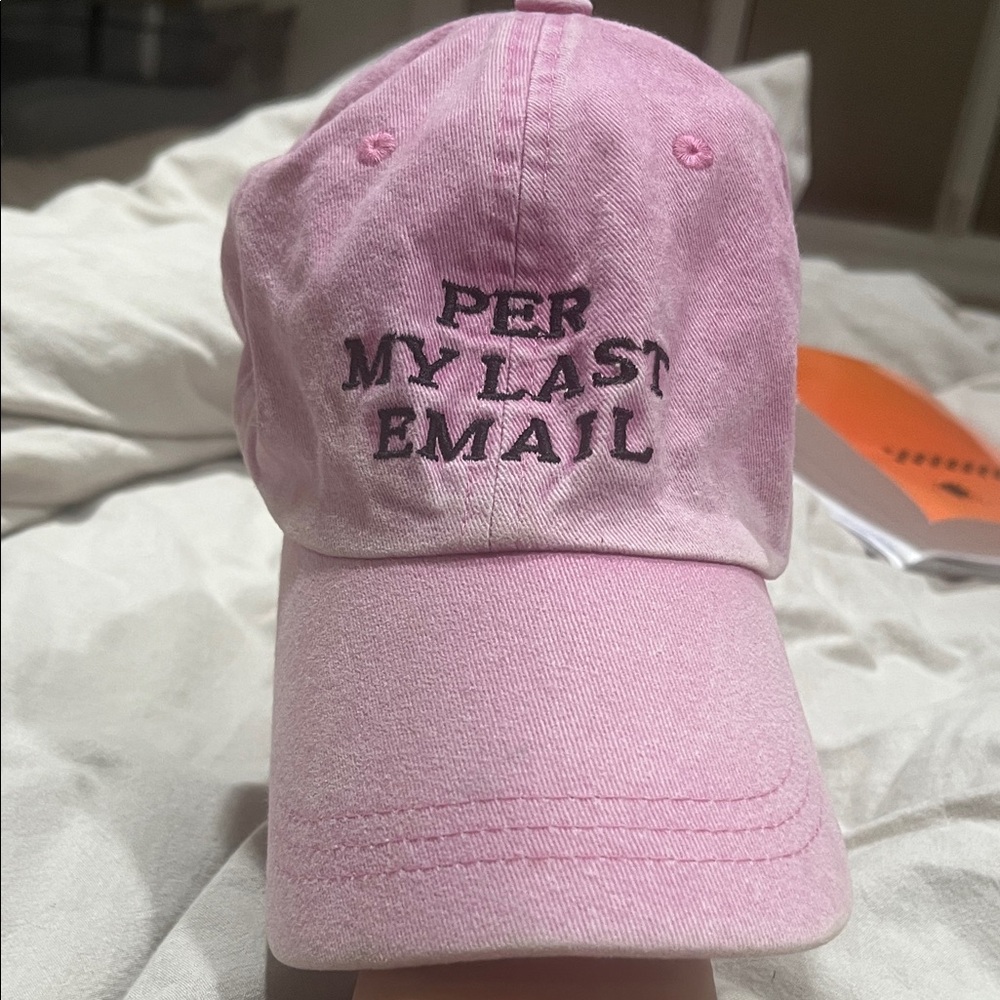 Pink Embroidered Cap